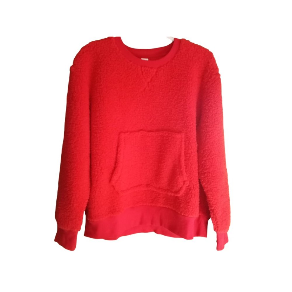 Women's XL Sleep Chic Getting My Beauty Sleep Plush Red Sweater